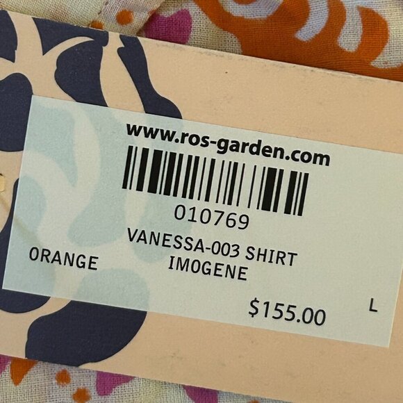 NWT Ro's Garden Vanessa Pintuck Boho Floral Casual Button Up Shirt Size Large - Picture 7 of 11